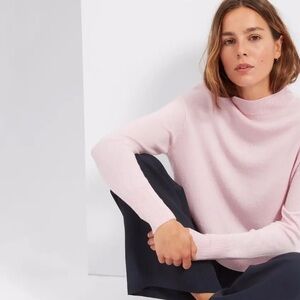 Everlane Cashmere Pink Cowl Neck Sweater
